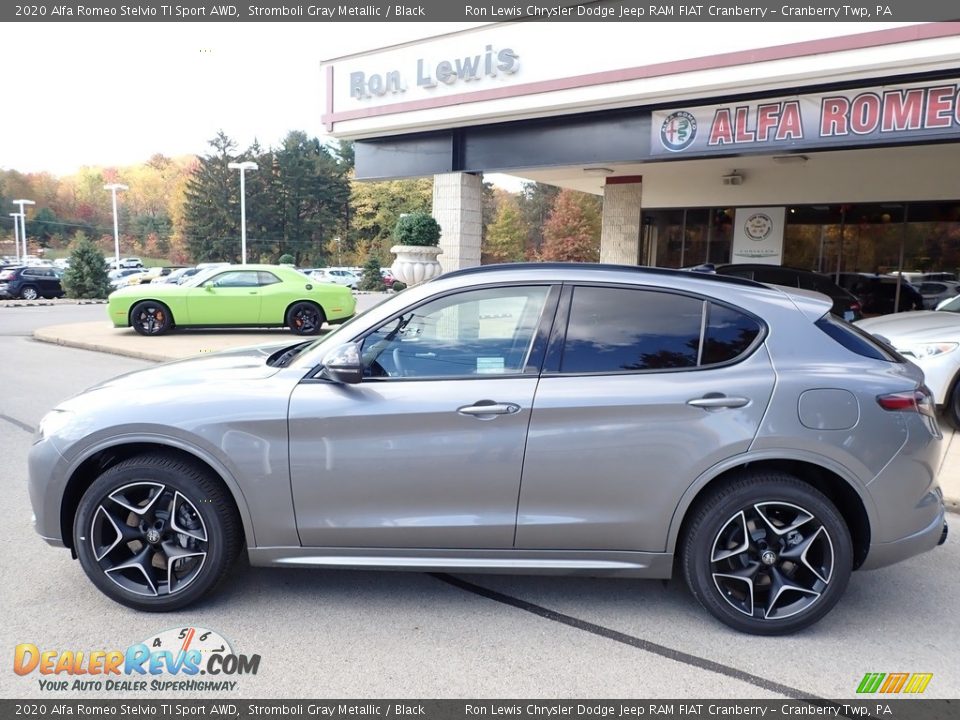 2020 Alfa Romeo Stelvio TI Sport AWD Stromboli Gray Metallic / Black Photo #9