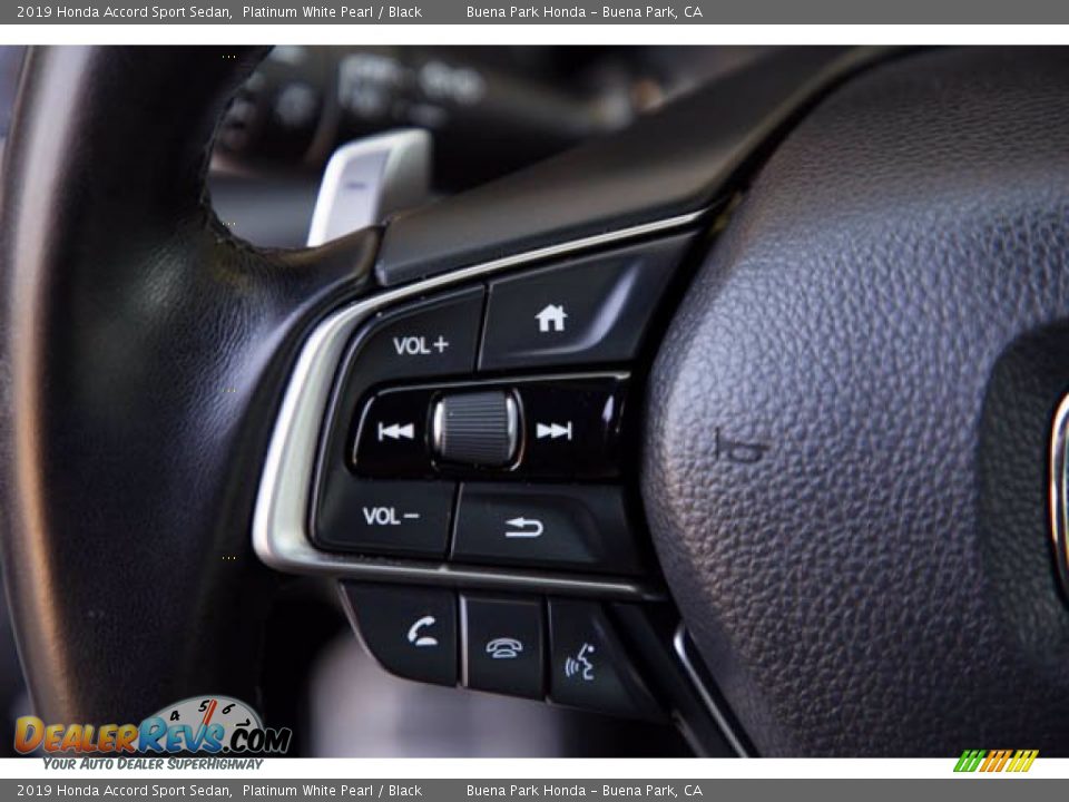2019 Honda Accord Sport Sedan Platinum White Pearl / Black Photo #14