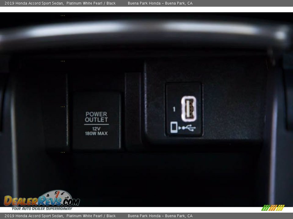 2019 Honda Accord Sport Sedan Platinum White Pearl / Black Photo #17