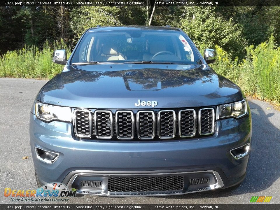 2021 Jeep Grand Cherokee Limited 4x4 Slate Blue Pearl / Light Frost Beige/Black Photo #3