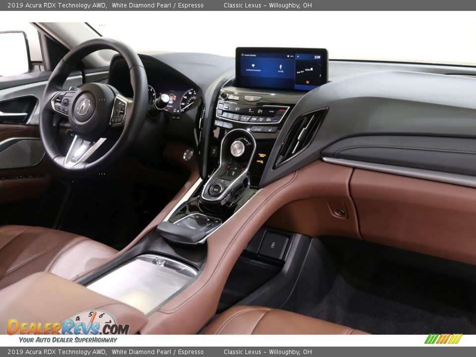 2019 Acura RDX Technology AWD White Diamond Pearl / Espresso Photo #28
