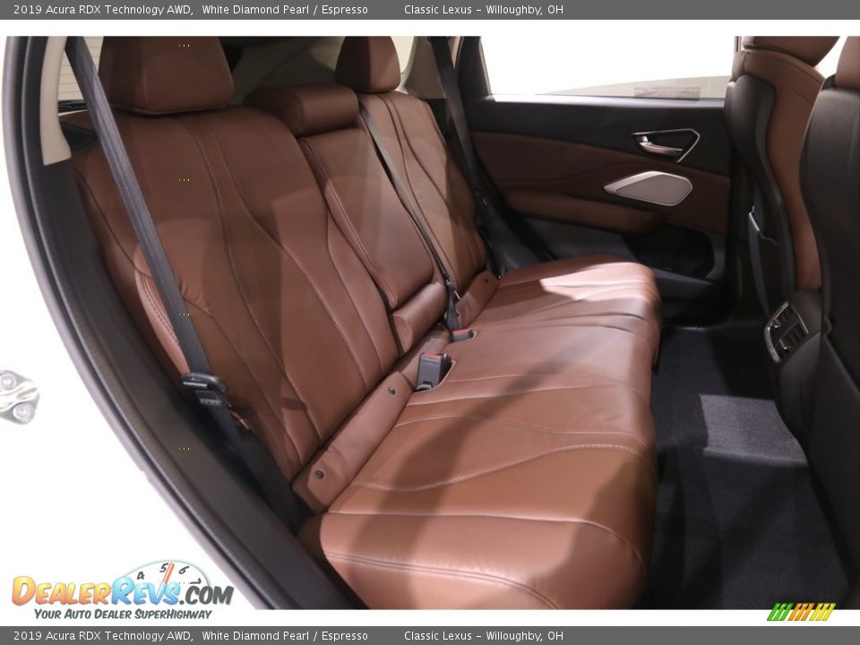 2019 Acura RDX Technology AWD White Diamond Pearl / Espresso Photo #30