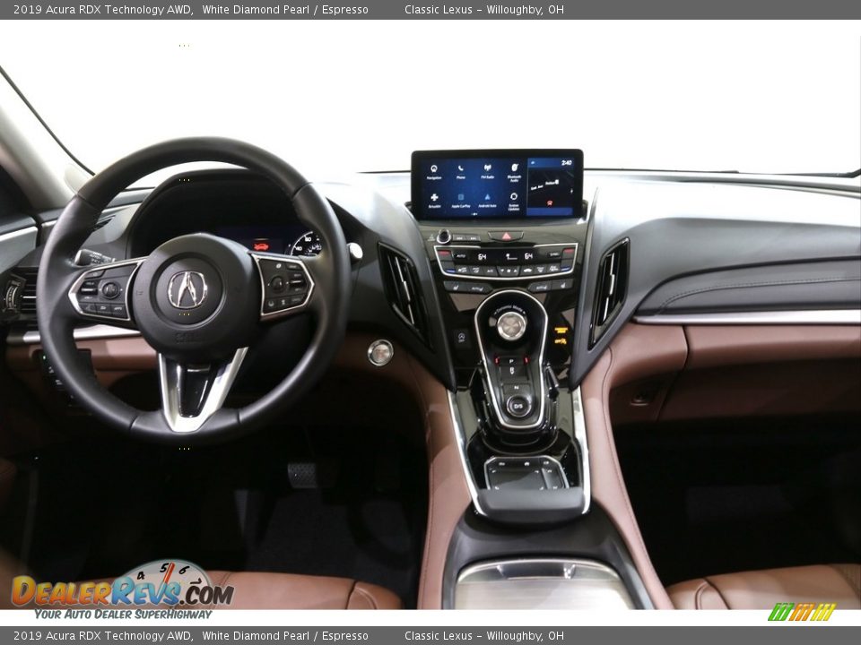 2019 Acura RDX Technology AWD White Diamond Pearl / Espresso Photo #34