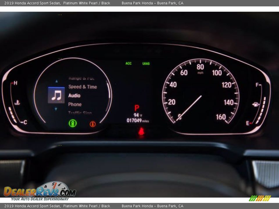 2019 Honda Accord Sport Sedan Platinum White Pearl / Black Photo #28