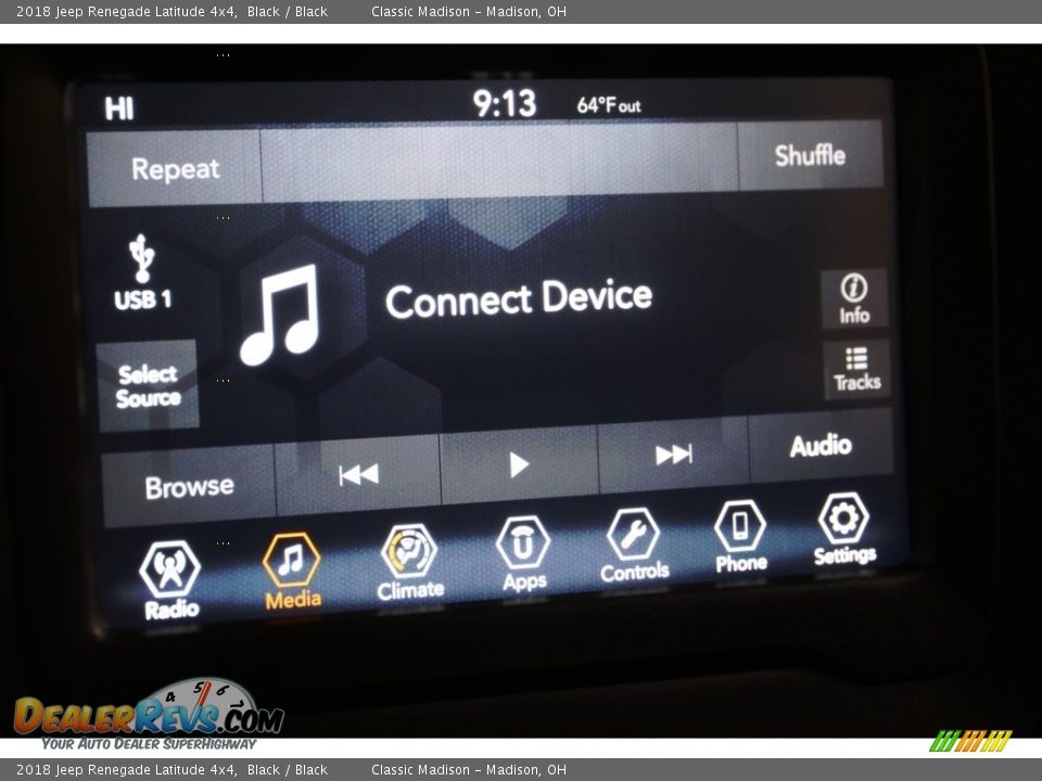 2018 Jeep Renegade Latitude 4x4 Black / Black Photo #10