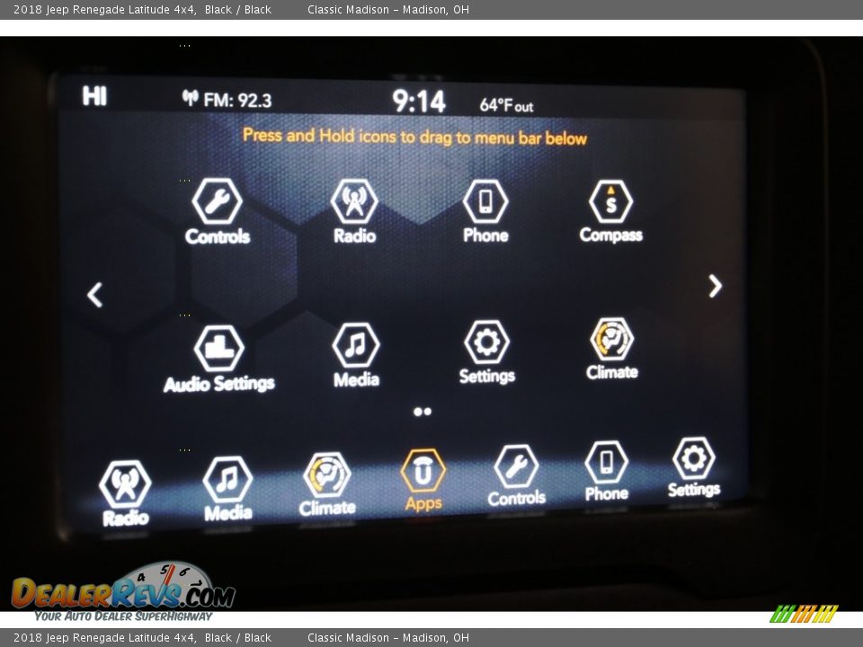 2018 Jeep Renegade Latitude 4x4 Black / Black Photo #12