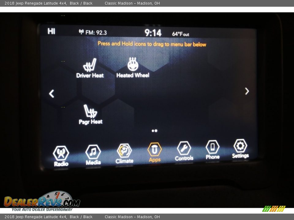 2018 Jeep Renegade Latitude 4x4 Black / Black Photo #13