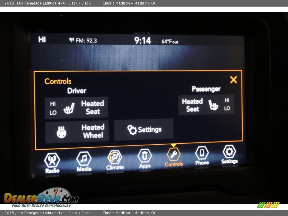 2018 Jeep Renegade Latitude 4x4 Black / Black Photo #14