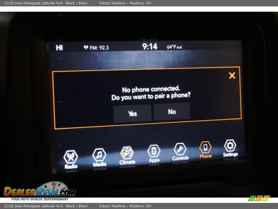 2018 Jeep Renegade Latitude 4x4 Black / Black Photo #15