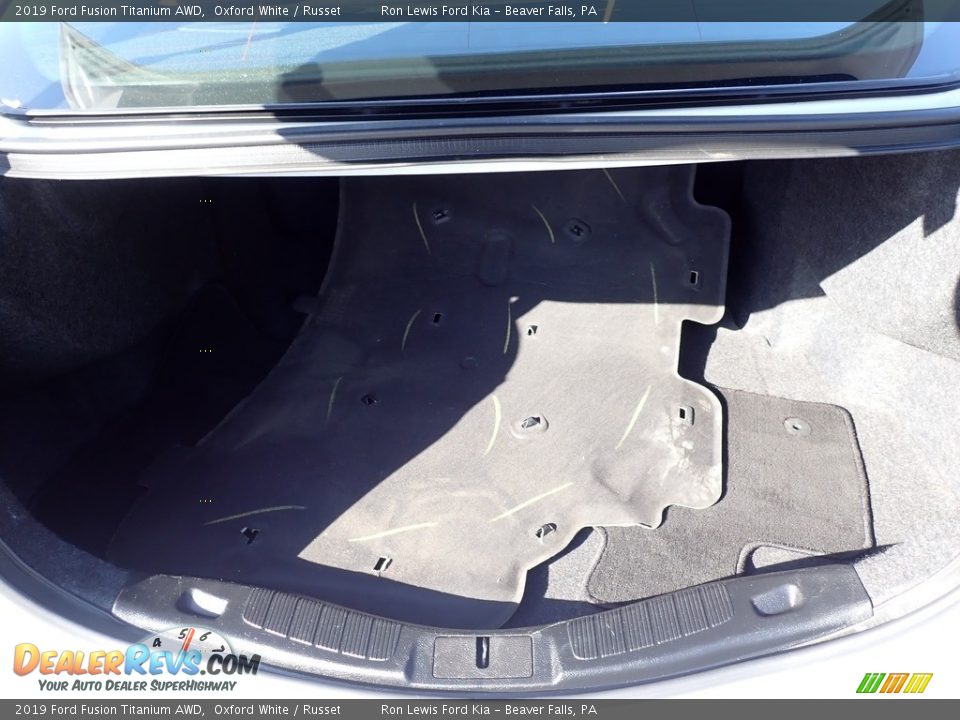 2019 Ford Fusion Titanium AWD Oxford White / Russet Photo #8