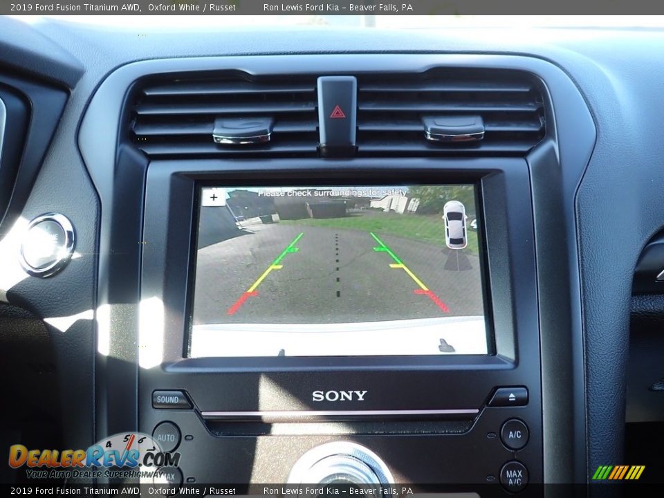 2019 Ford Fusion Titanium AWD Oxford White / Russet Photo #16