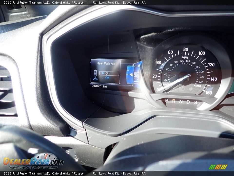 2019 Ford Fusion Titanium AWD Oxford White / Russet Photo #17