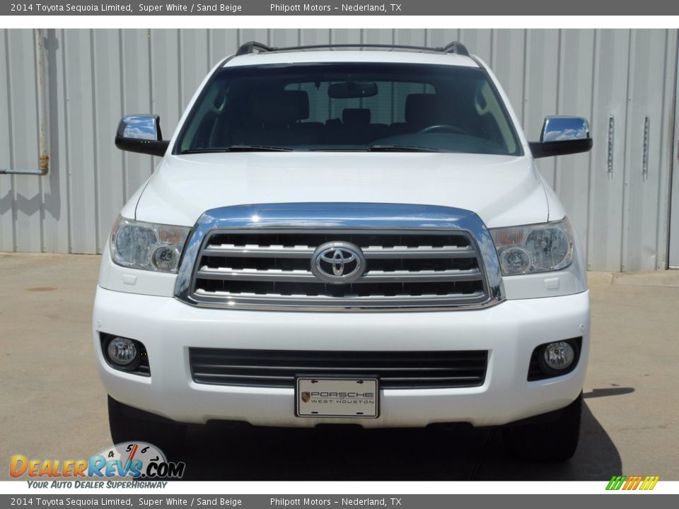 2014 Toyota Sequoia Limited Super White / Sand Beige Photo #2