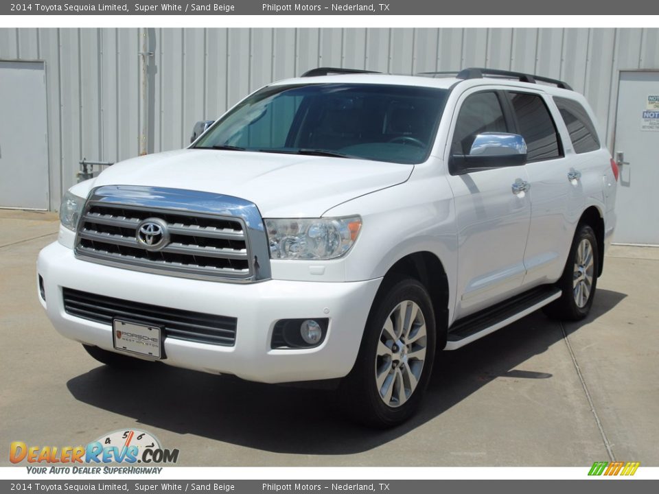 2014 Toyota Sequoia Limited Super White / Sand Beige Photo #3