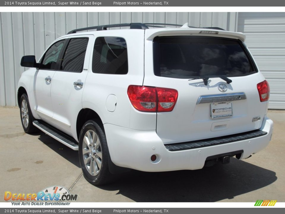 2014 Toyota Sequoia Limited Super White / Sand Beige Photo #5