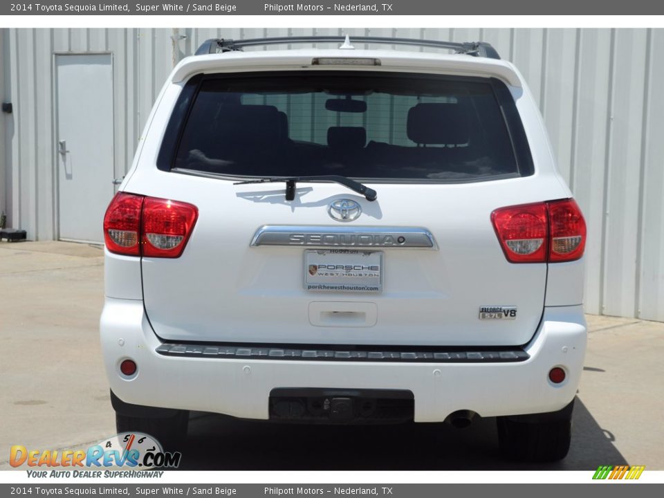 2014 Toyota Sequoia Limited Super White / Sand Beige Photo #6