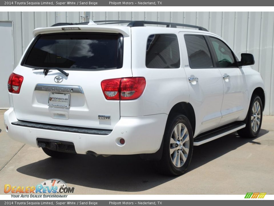 2014 Toyota Sequoia Limited Super White / Sand Beige Photo #7