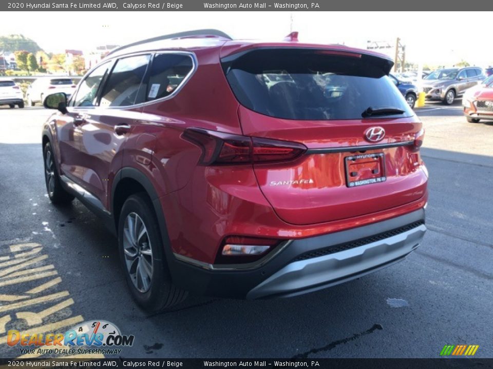 2020 Hyundai Santa Fe Limited AWD Calypso Red / Beige Photo #4