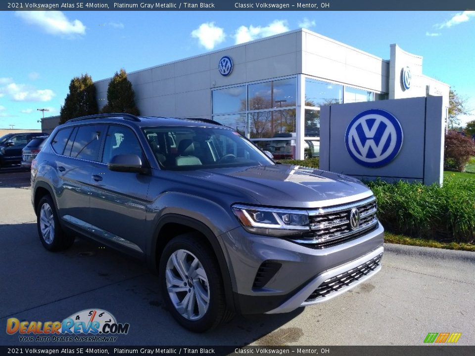 2021 Volkswagen Atlas SE 4Motion Platinum Gray Metallic / Titan Black Photo #1