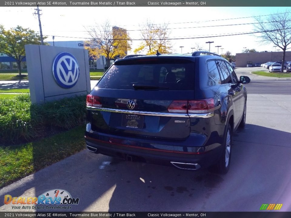 2021 Volkswagen Atlas SE 4Motion Tourmaline Blue Metallic / Titan Black Photo #2