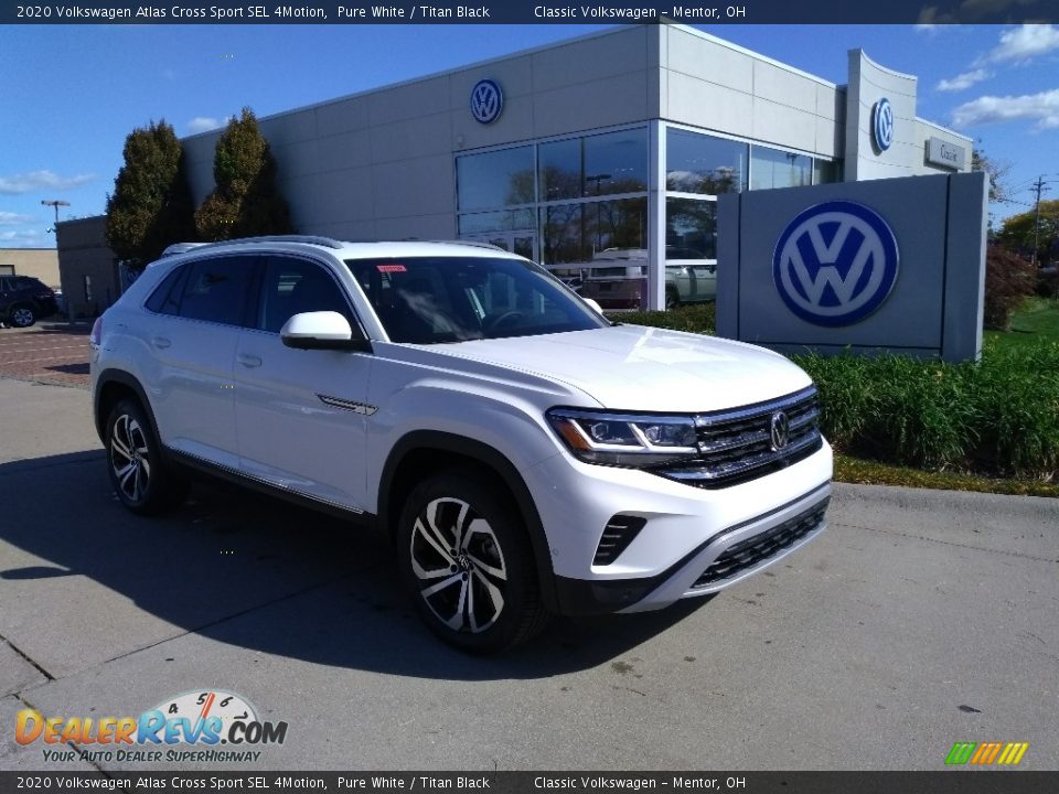 2020 Volkswagen Atlas Cross Sport SEL 4Motion Pure White / Titan Black Photo #1