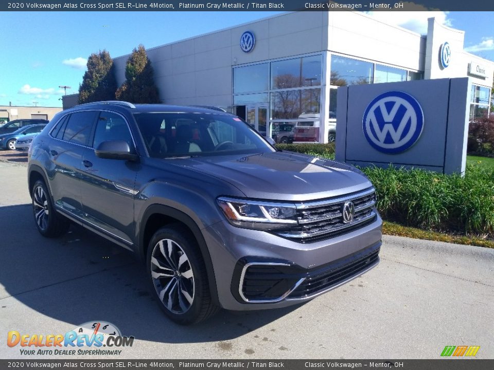2020 Volkswagen Atlas Cross Sport SEL R-Line 4Motion Platinum Gray Metallic / Titan Black Photo #1