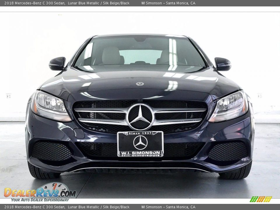 2018 Mercedes-Benz C 300 Sedan Lunar Blue Metallic / Silk Beige/Black Photo #2