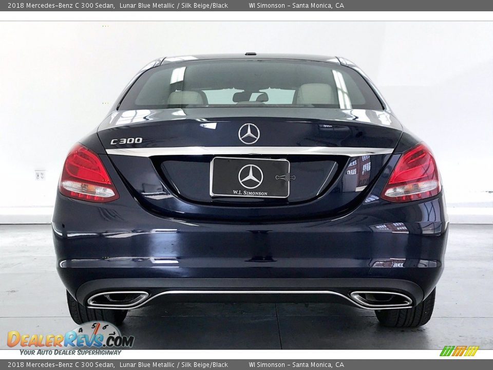 2018 Mercedes-Benz C 300 Sedan Lunar Blue Metallic / Silk Beige/Black Photo #3