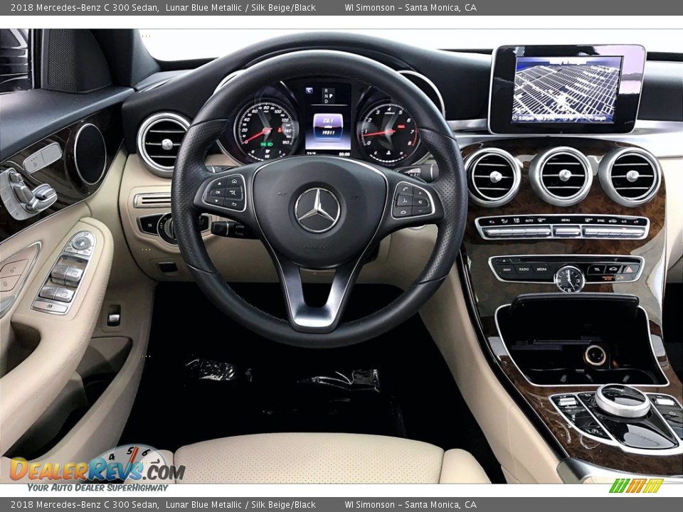 2018 Mercedes-Benz C 300 Sedan Lunar Blue Metallic / Silk Beige/Black Photo #4