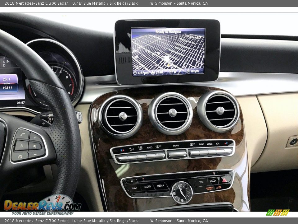 2018 Mercedes-Benz C 300 Sedan Lunar Blue Metallic / Silk Beige/Black Photo #5