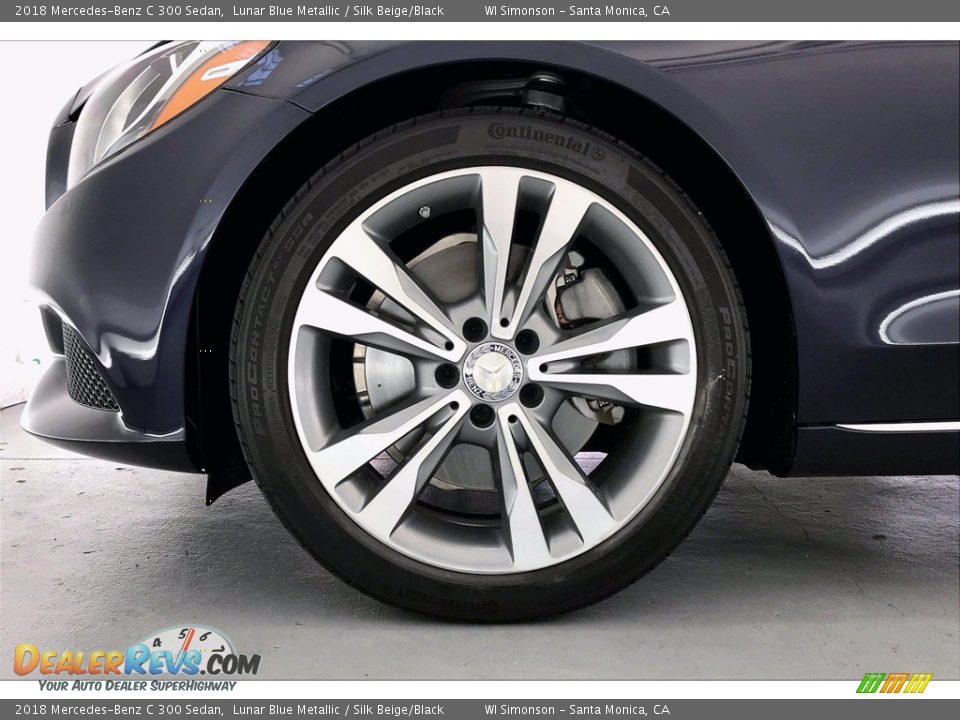 2018 Mercedes-Benz C 300 Sedan Lunar Blue Metallic / Silk Beige/Black Photo #8