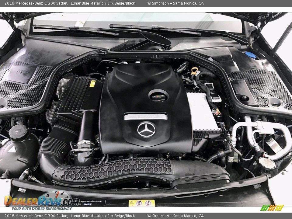 2018 Mercedes-Benz C 300 Sedan Lunar Blue Metallic / Silk Beige/Black Photo #9