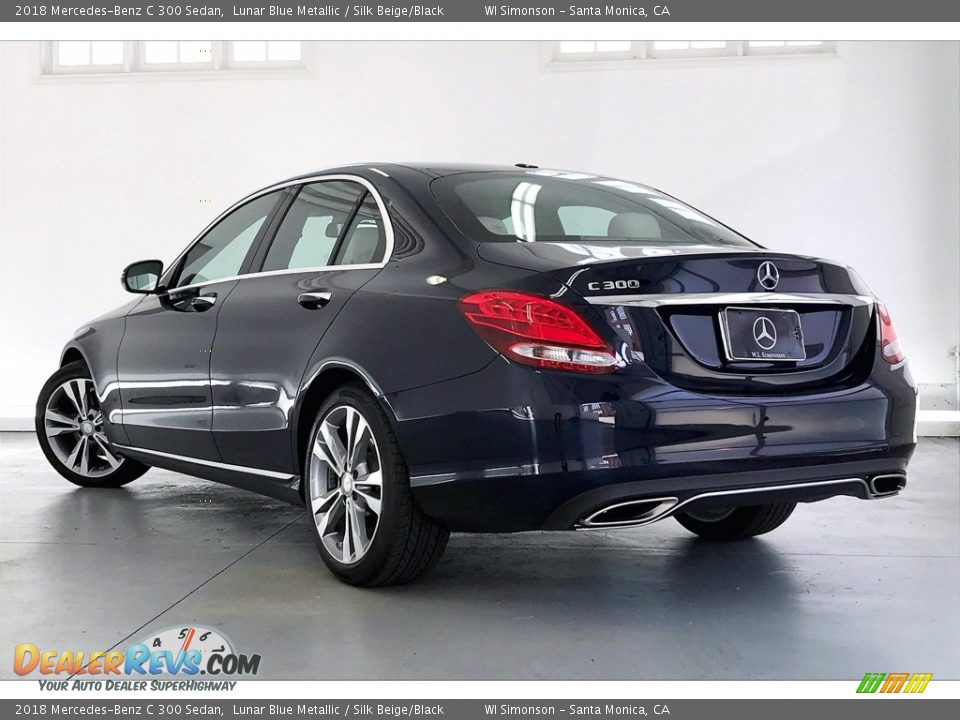 2018 Mercedes-Benz C 300 Sedan Lunar Blue Metallic / Silk Beige/Black Photo #10