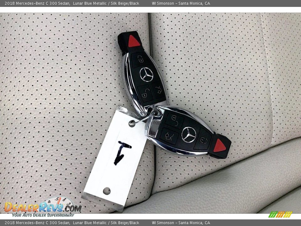 2018 Mercedes-Benz C 300 Sedan Lunar Blue Metallic / Silk Beige/Black Photo #11