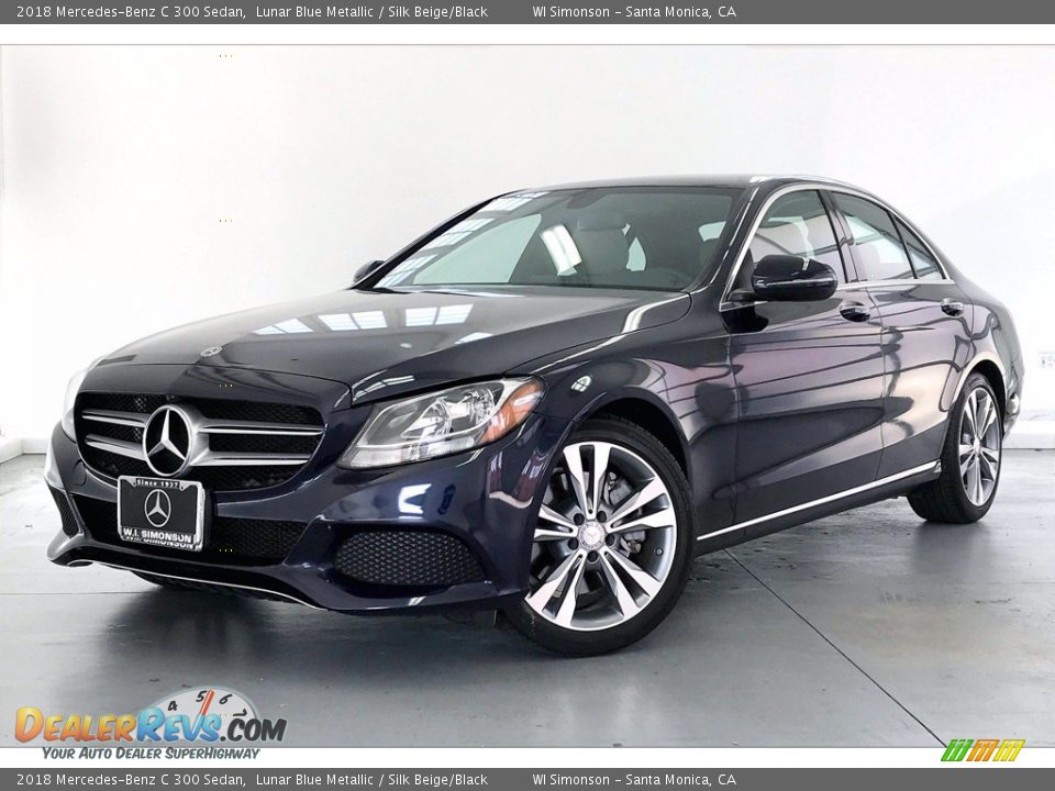 2018 Mercedes-Benz C 300 Sedan Lunar Blue Metallic / Silk Beige/Black Photo #12