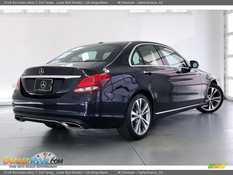 2018 Mercedes-Benz C 300 Sedan Lunar Blue Metallic / Silk Beige/Black Photo #13