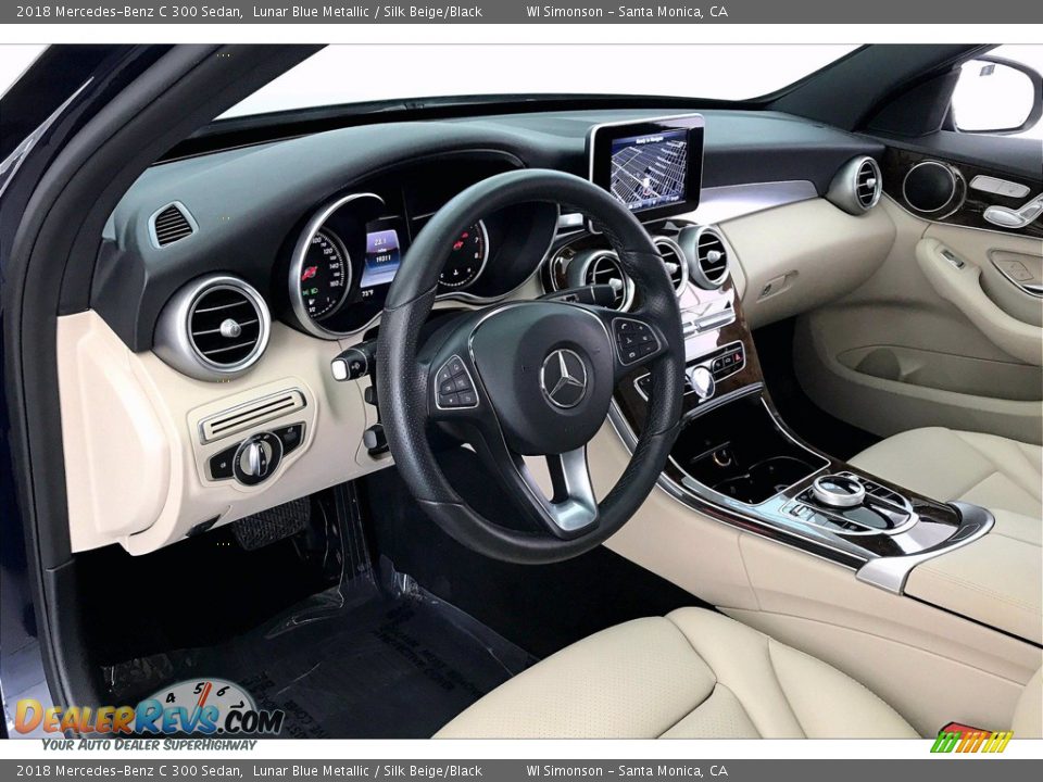 2018 Mercedes-Benz C 300 Sedan Lunar Blue Metallic / Silk Beige/Black Photo #14