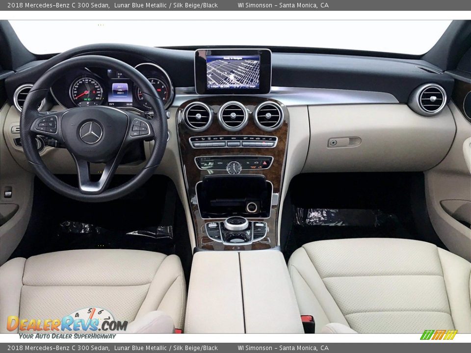 2018 Mercedes-Benz C 300 Sedan Lunar Blue Metallic / Silk Beige/Black Photo #15