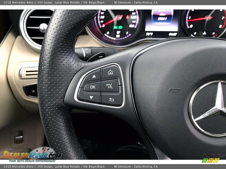 2018 Mercedes-Benz C 300 Sedan Lunar Blue Metallic / Silk Beige/Black Photo #21