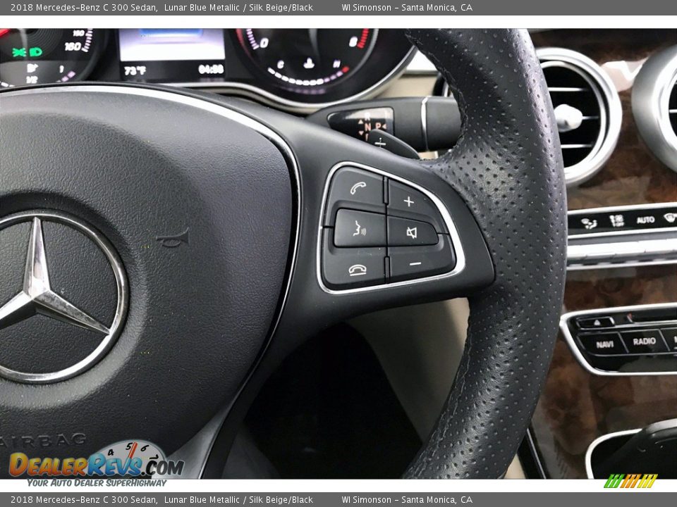 2018 Mercedes-Benz C 300 Sedan Lunar Blue Metallic / Silk Beige/Black Photo #22