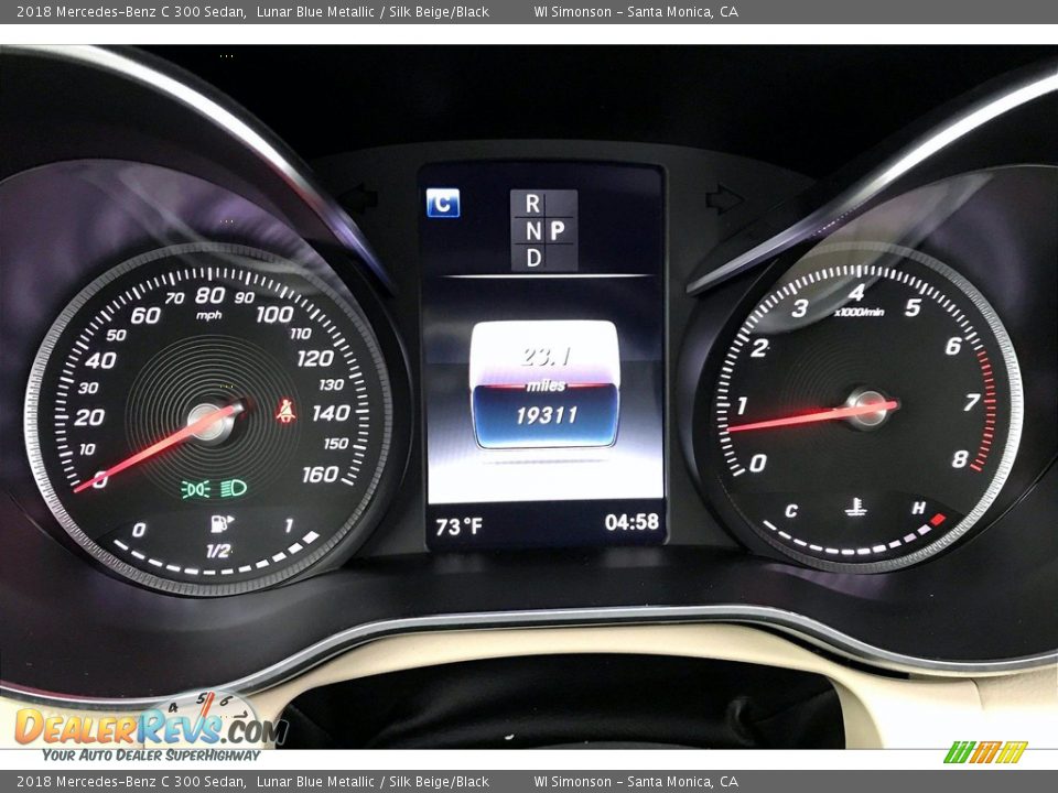 2018 Mercedes-Benz C 300 Sedan Lunar Blue Metallic / Silk Beige/Black Photo #23