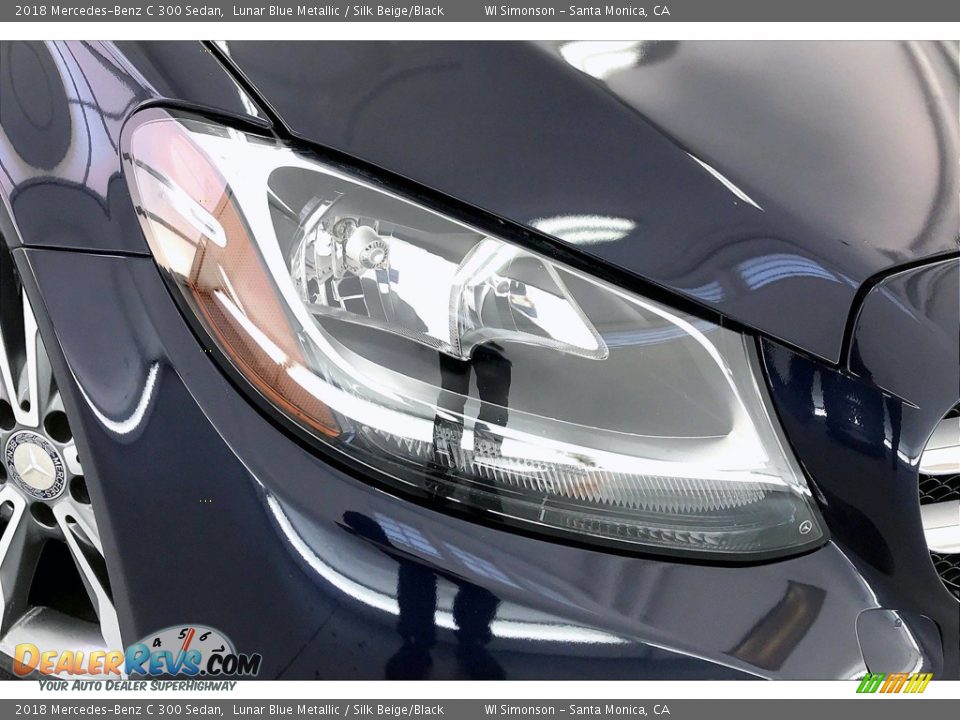 2018 Mercedes-Benz C 300 Sedan Lunar Blue Metallic / Silk Beige/Black Photo #28