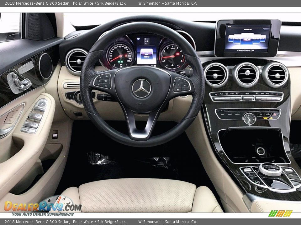 2018 Mercedes-Benz C 300 Sedan Polar White / Silk Beige/Black Photo #4