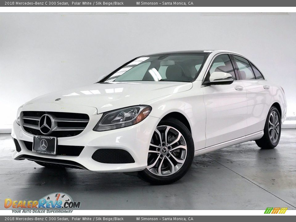 2018 Mercedes-Benz C 300 Sedan Polar White / Silk Beige/Black Photo #12