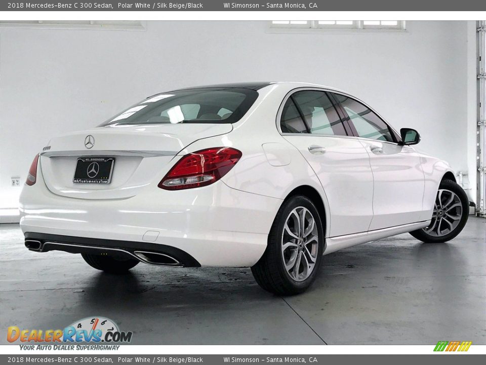 2018 Mercedes-Benz C 300 Sedan Polar White / Silk Beige/Black Photo #13