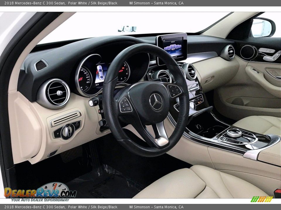 2018 Mercedes-Benz C 300 Sedan Polar White / Silk Beige/Black Photo #14