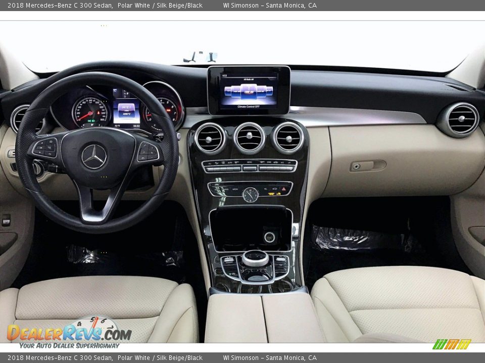 2018 Mercedes-Benz C 300 Sedan Polar White / Silk Beige/Black Photo #15