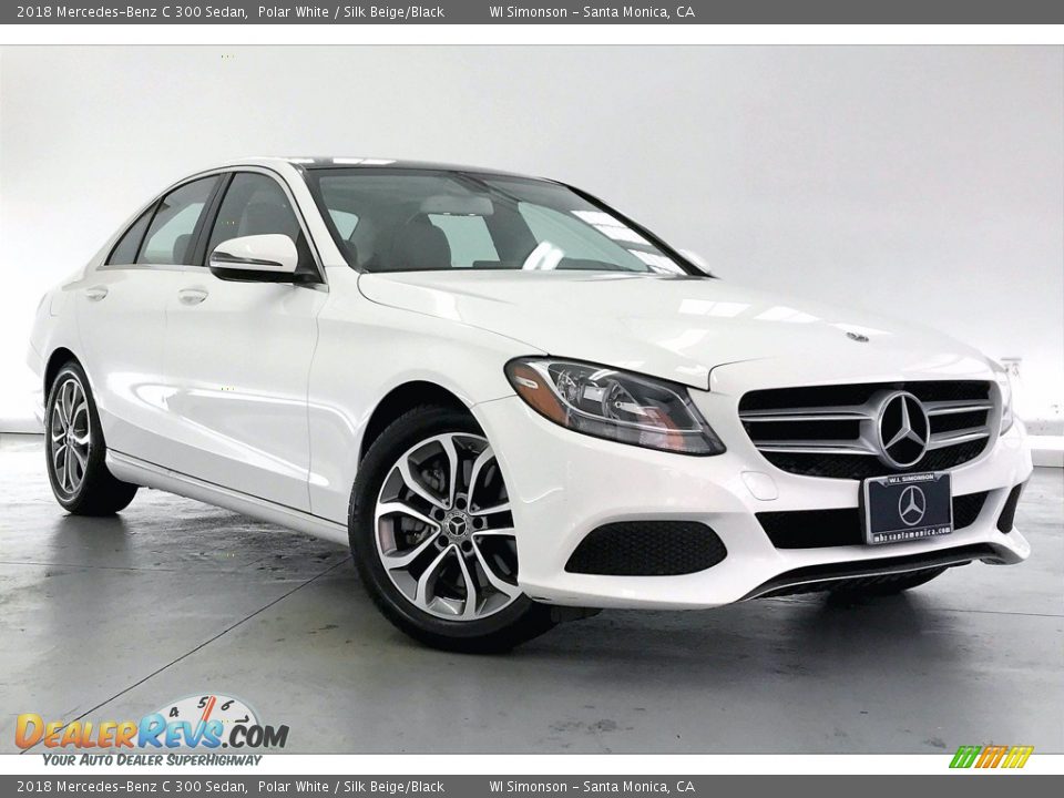 2018 Mercedes-Benz C 300 Sedan Polar White / Silk Beige/Black Photo #34