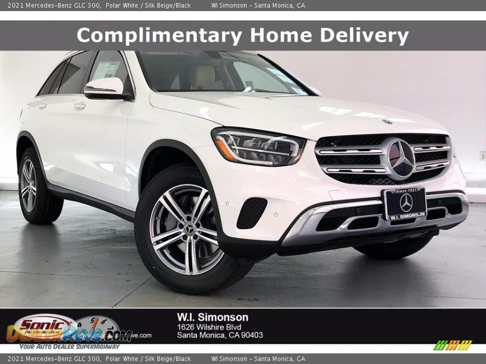 2021 Mercedes-Benz GLC 300 Polar White / Silk Beige/Black Photo #1