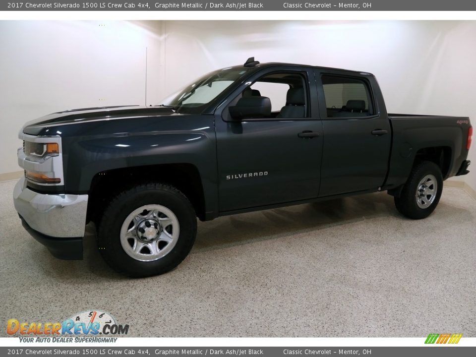 2017 Chevrolet Silverado 1500 LS Crew Cab 4x4 Graphite Metallic / Dark Ash/Jet Black Photo #3